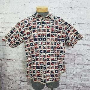 Tommy Hilfiger M Woven Shirts‎ Flags Print Shirt